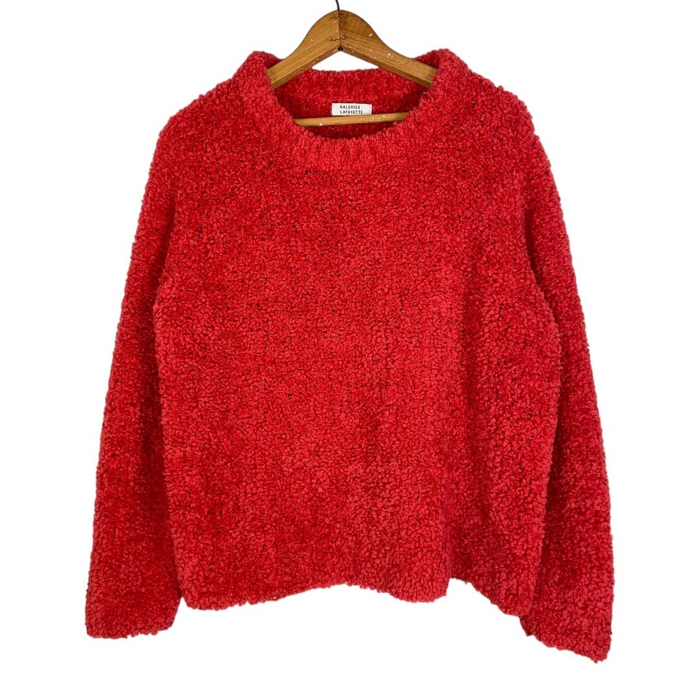 Galeries Lafayette Orange Plush Sweater     Size: M